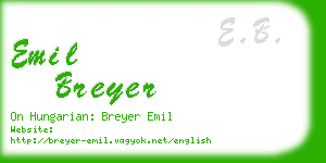 emil breyer business card
